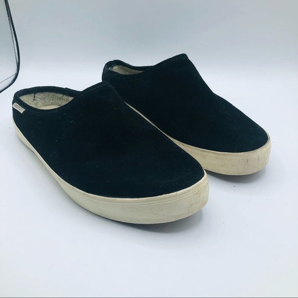 Staheekum Mens sneakers Black Leather Suede Mule Slip-On Shoe Size 10‎ - Picture 1 of 12
